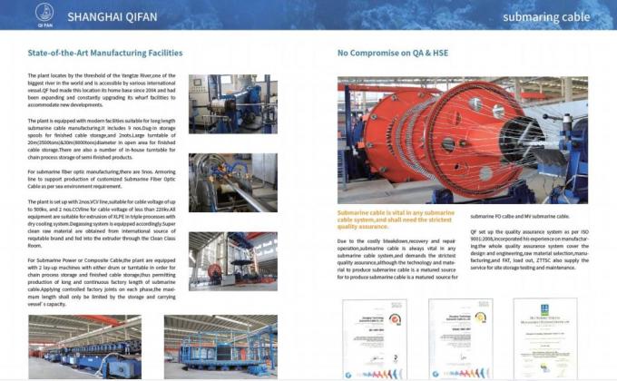 Qifan High Voltage Ship Loading Power Underground Swa Mv Submarine Cable OEM